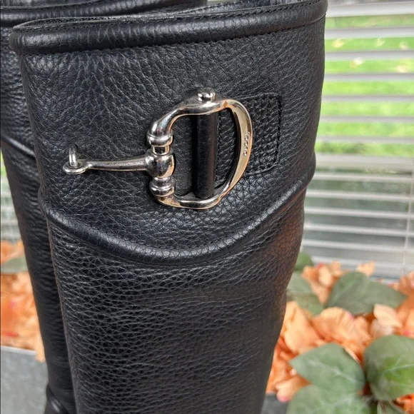 Gucci Black Leather Techno Horsebit Riding Boots Size 35.5 - Picture 16 of 17